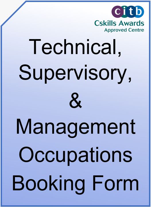 Technical, Supervisory & Management Occupations Booking Form Cover
