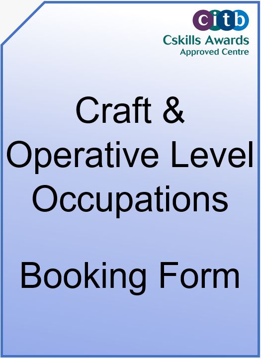 Craft & Operatives Level Occupations Booking Form Cover