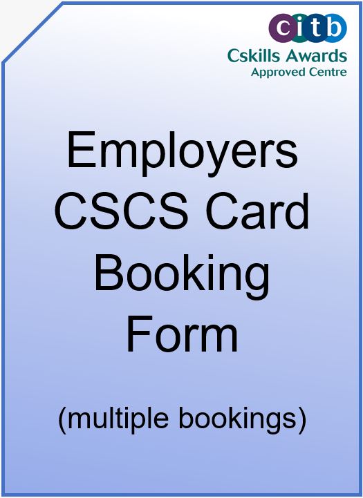 Employer CSCS Card Booking Form Cover
